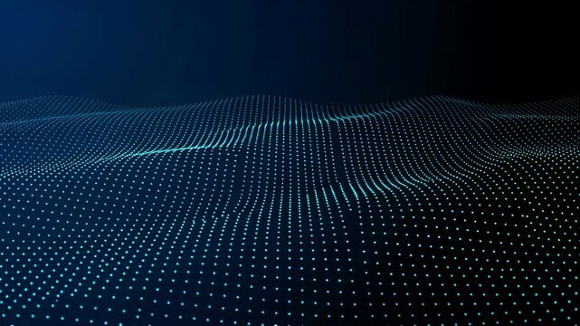 Digital Wave Grid Abstract Technology Background
