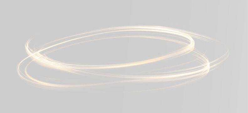 Golden luminous orbit swirl ring circular spiral glowing halo abstract motion energy elegant flowing light effect