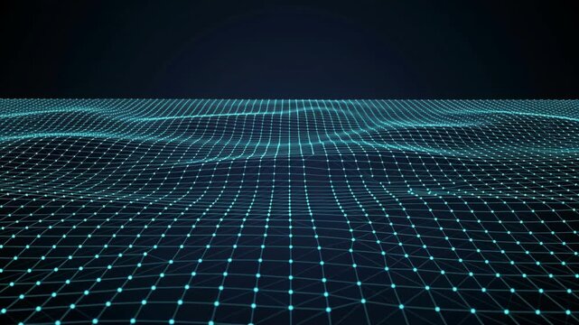 Digital Wave Grid Abstract Technology Background