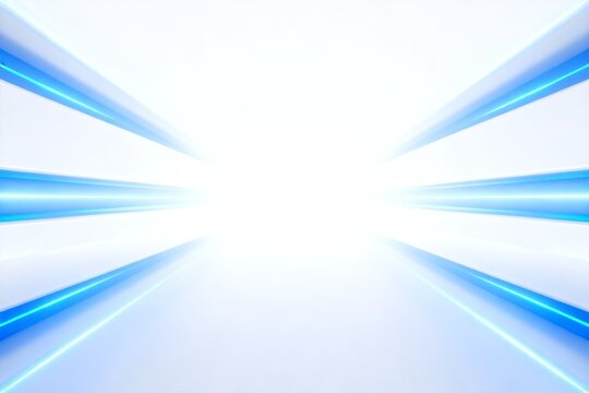 Abstract Blue Light Lines on White Background