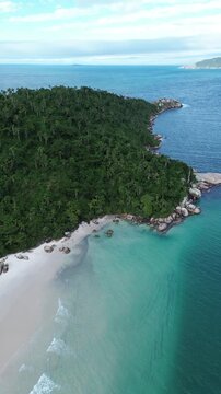 Campeche Island, Florianopolis, Santa Catarina, Brazil. Looking for a striking image for your tourism campaign, travel agency, or lifestyle brand? Exclusive aerial shot. 