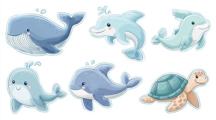 Fototapeta premium cute clipart sticker pack 