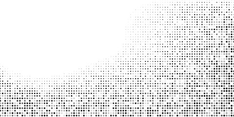 Naklejka premium Black-white gradient halftone dots background. Pop art in vector illustration for your creative design