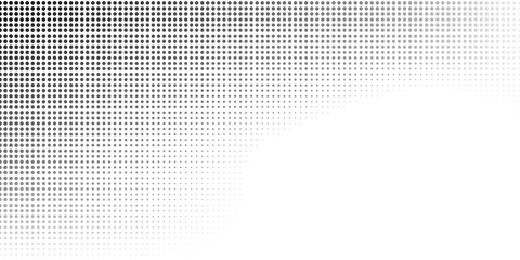 Naklejka premium Black-white gradient halftone dots background. Pop art in vector illustration for your creative design