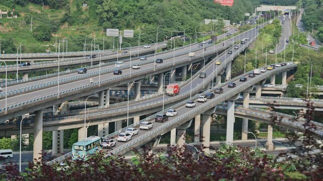 Huangjuewan interchange Overpass in Chongqing china