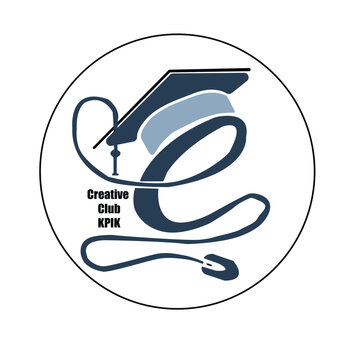 Creative club logo with graduation cap and stylized letter