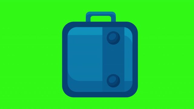 Blue briefcase icon suitable for businessrelated designs like websites, infographics, presentations. Modern, minimal, square design. Ideal for branding materials.