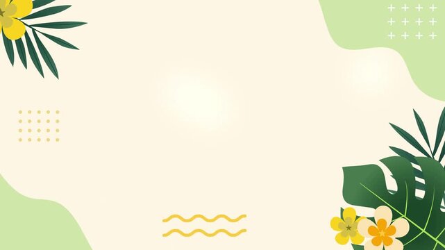 Tropical Summer Background with Copy Space Animation