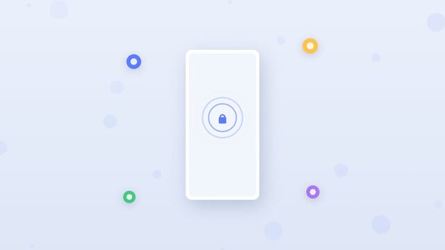 Flat design contactless mobile payment with signal waves