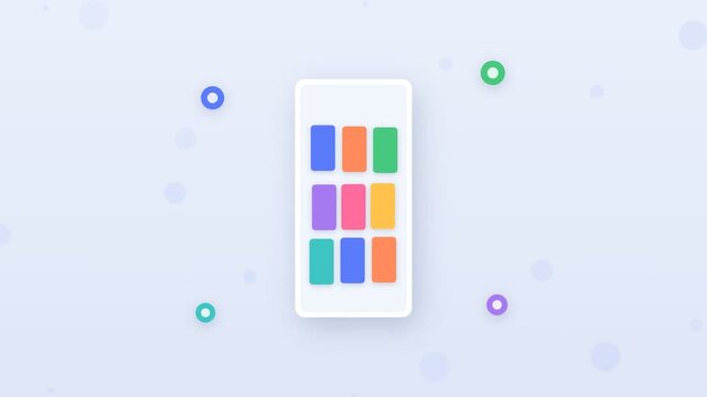 Flat design cloud storage folder opening with files