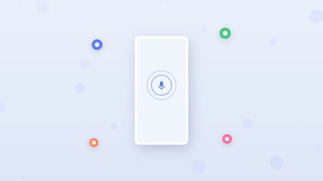Flat design mobile language translation app with speech