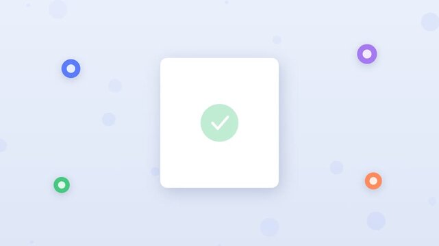 Flat design digital signature process with verified stamp