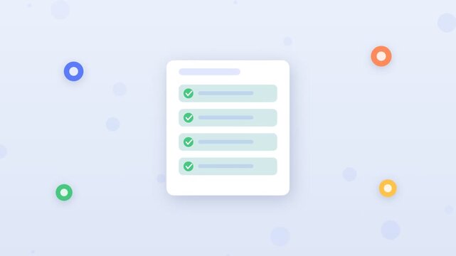 Flat design digital clipboard checklist ticking items