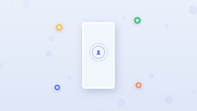 Flat design mobile cloud note app syncing across devices
