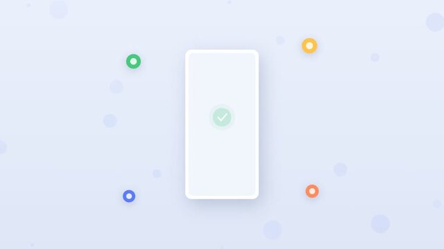 Flat design mobile banking balance update with wallet