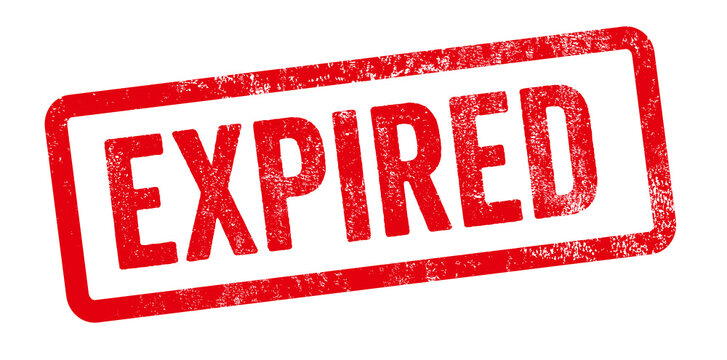 A red stamp on a white background - Expired
