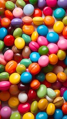 Obraz premium Colorful candy beans in assorted shapes.