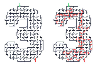 Fototapeta premium Educational maze printable 
