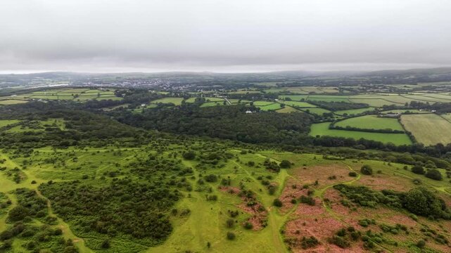 Dartmoor near Yelverton countryside from the air