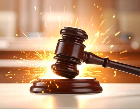 激動の決着と裁定、光り輝くガベル