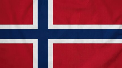 Fototapeta premium The flag of Norway with a Scandinavian cross design