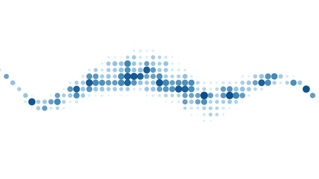 Clean and stylish digital sound wave pattern background. Perfect for technology video loops, audio-reactive templates, tech presentation backdrops, or web-app overlays. 100% seamless looping sequence.