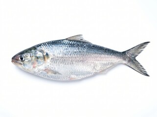 Naklejka premium Premium Hilsa Fish Fresh Catch on White Background