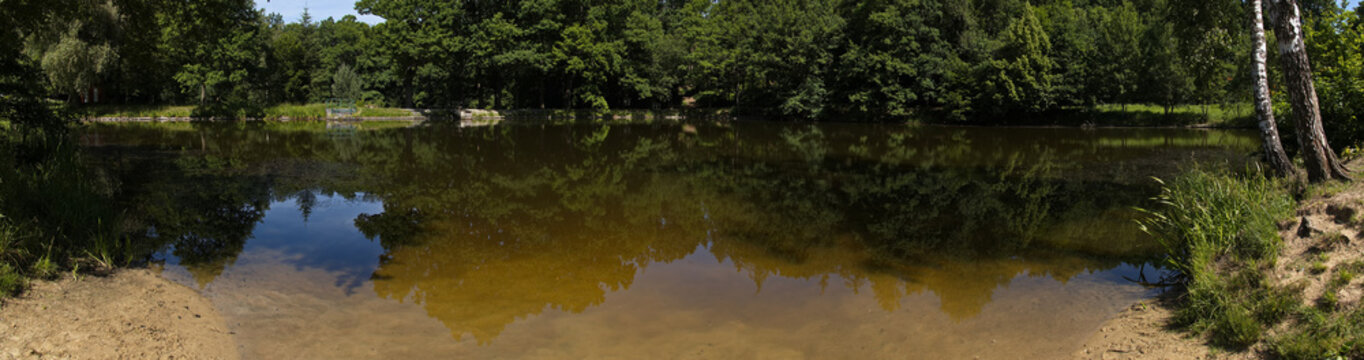 Pond Basta at the mountain Jarnik at Pisek, South Bohemian Region, Czech Republic, Europe

