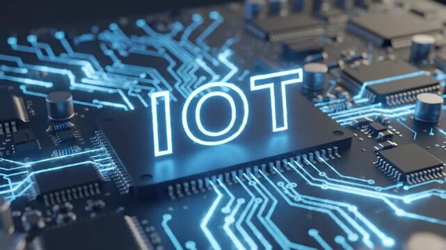 Innovative Internet of Things Technology Circuit Board.