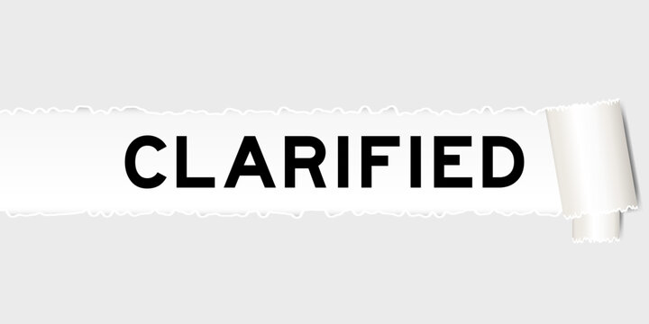 Ripped gray paper background that have word clarified under torn part