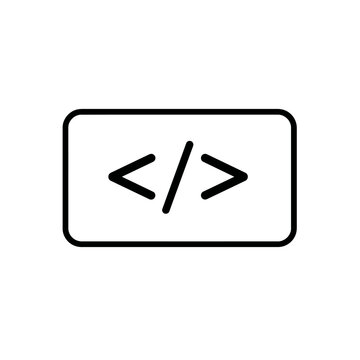 Code tag symbol representing programming and web development.