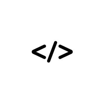 Code symbol representing programming and web development concepts for software creation.