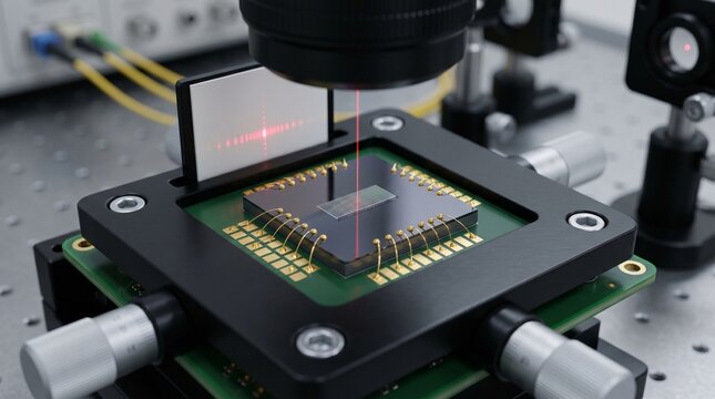 Patr&oacute;n de difracci&oacute;n l&aacute;ser sobre chip fot&oacute;nico