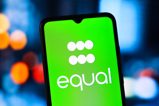 In this photo illustration, the Equal AI logo is seen displayed on a smartphone screen.