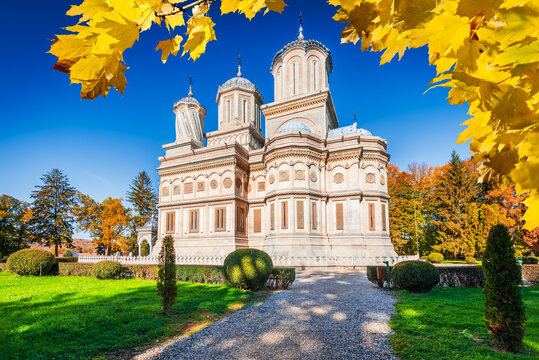 Curtea de Arges, Romania. Famous Arges Monastery, medieval Wallachia.