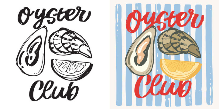 Summer vibes - trendy  hand drawn doodle lettering print.