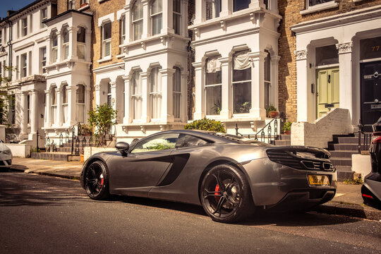 LONDON - APRIL 18, 2026: HAMMERSMITH &ndash; McLaren sports car on residential street