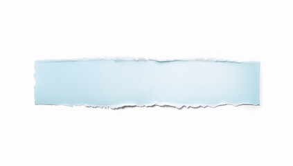 Fototapeta premium torn light blue paper strip with ragged edges and textured background