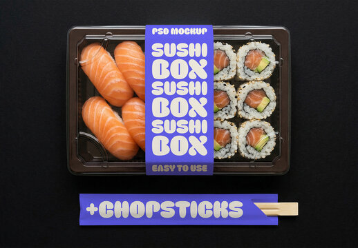 Sushi Takeaway Box Mockup