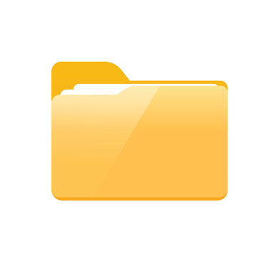 3d folder icon isolated on white background. Document symbol. 3d file icon 
