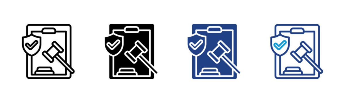 Compliance Web icon with multiple style collection