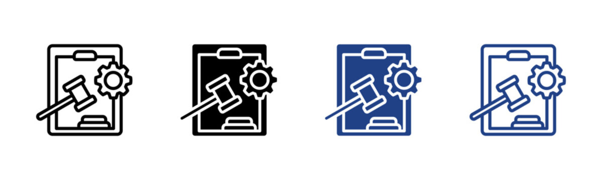 Regulation Web icon with multiple style collection