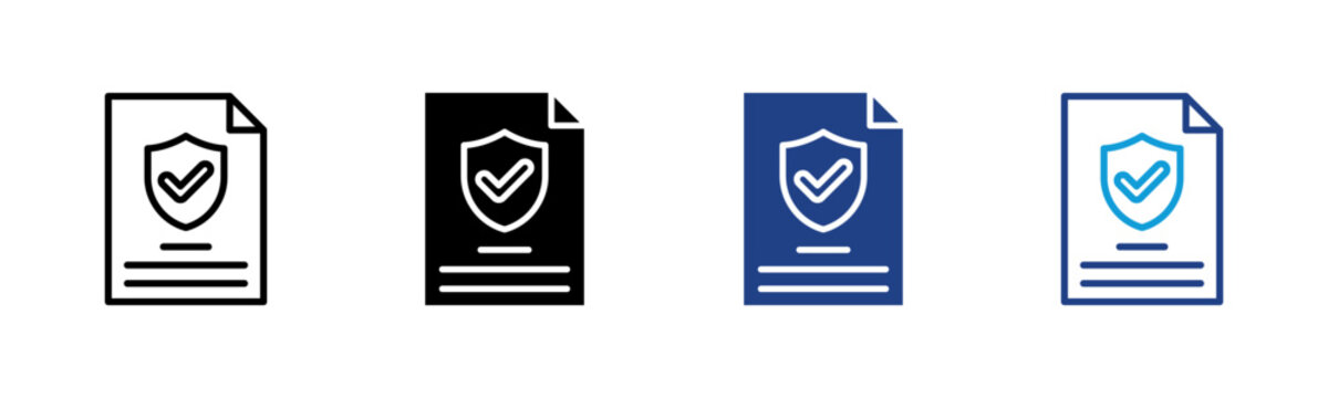 Policy Web icon with multiple style collection