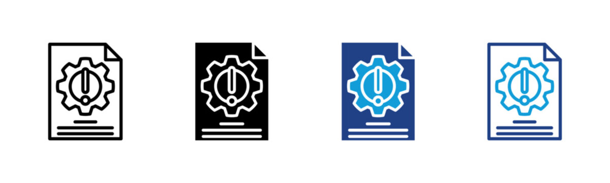 Manual Web icon with multiple style collection