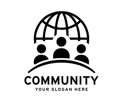 Global network and international community icon. Global audience and community icon. People connected worldwide illustration on transparent background. 
