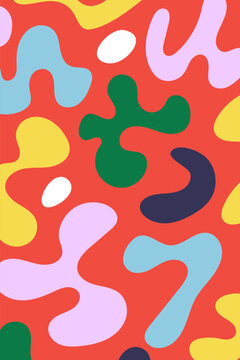 Colorful textured backgrounds with varied abstract organic patterns. Backgrounds are suitable for posters, cards, covers, branding, and banners. Vector illustration