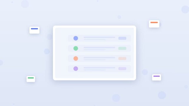 Flat design Kanban workflow automation with cards moving by status