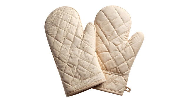 oven mitt on white background isolated