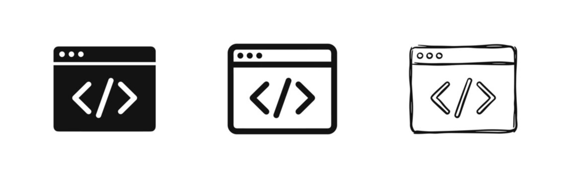 Web Development and Coding Browser Window Icon Set