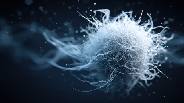 A pure white substance displayed to illustrate the concept of emotional nodes and their role in capturing feelings